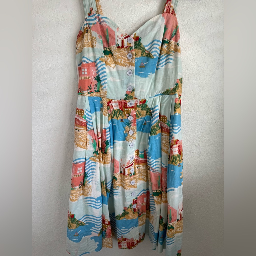 Emily and Fin Retro Sorrento Summer Sun dress sz L